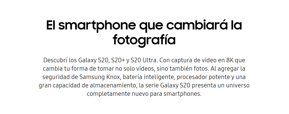 Galaxy S20 S20+ y S20 Ultra